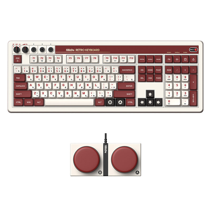 8BitDo Retro 108 Mechanical Keyboard - Mechanical Key Edition with Retro-Inspired Styling