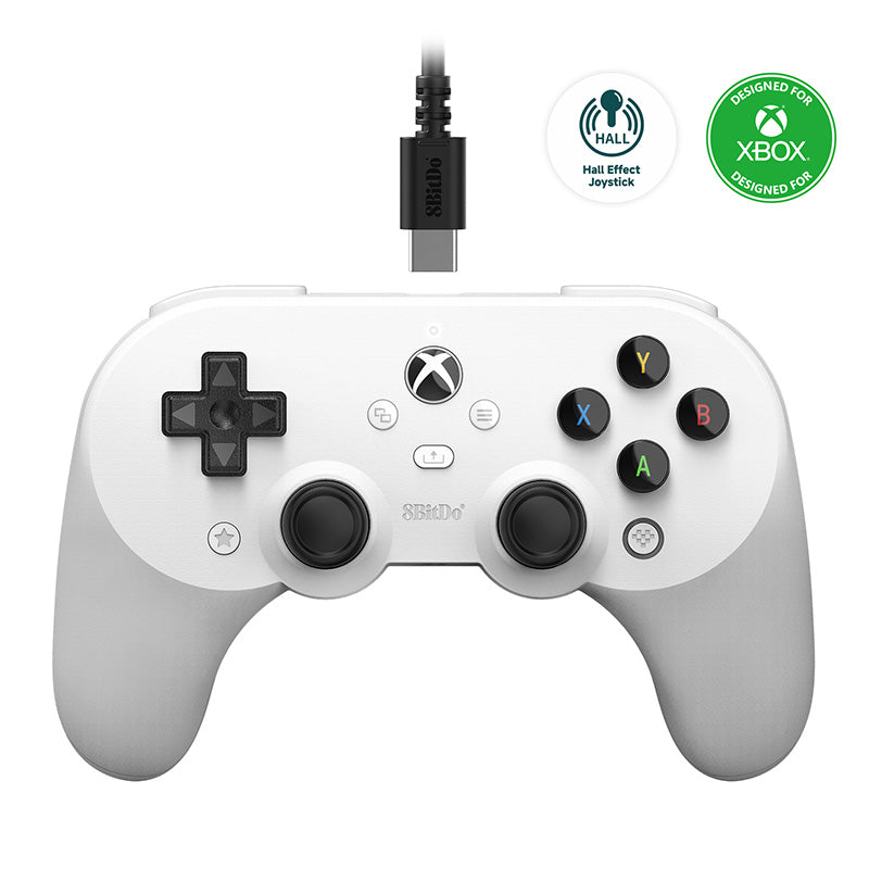 8BitDo Pro 2 Wired Controller for Xbox (Hall Effect joysticks) - Controller with a Familiar and Practical Layout
