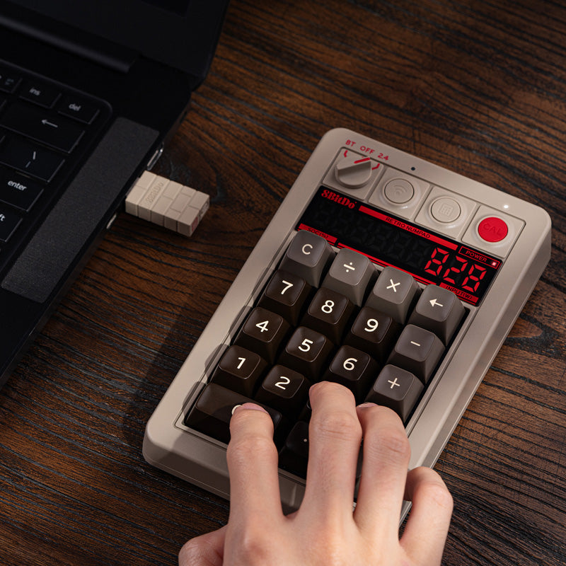 8BitDo Retro 18 Mechanical Numpad - Mechanical Key Edition with Retro-Inspired Styling