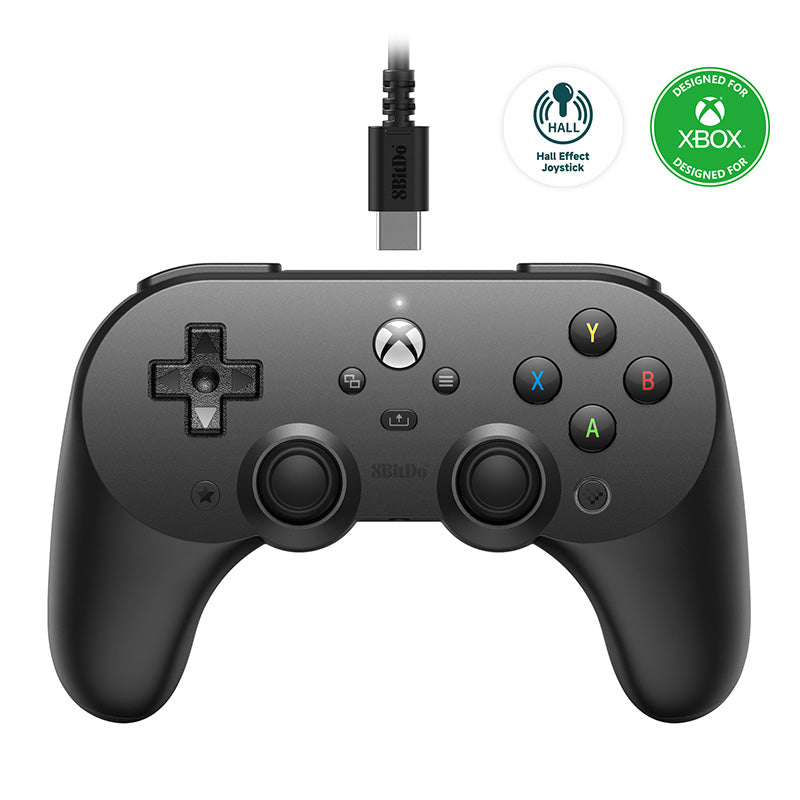 8BitDo Pro 2 Wired Controller for Xbox (Hall Effect joysticks) - Controller with a Familiar and Practical Layout