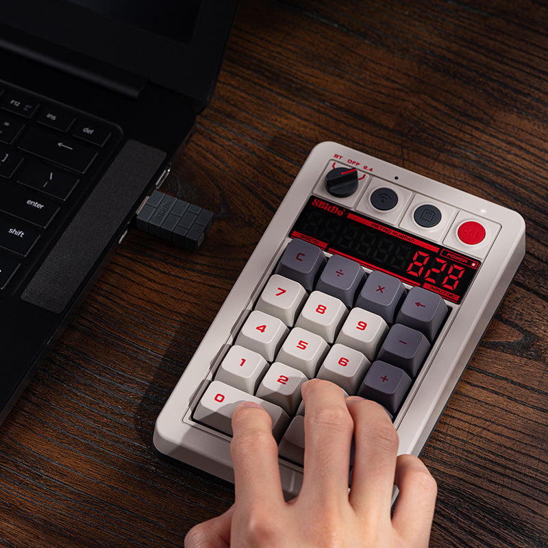 8BitDo Retro 18 Mechanical Numpad - Mechanical Key Edition with Retro-Inspired Styling