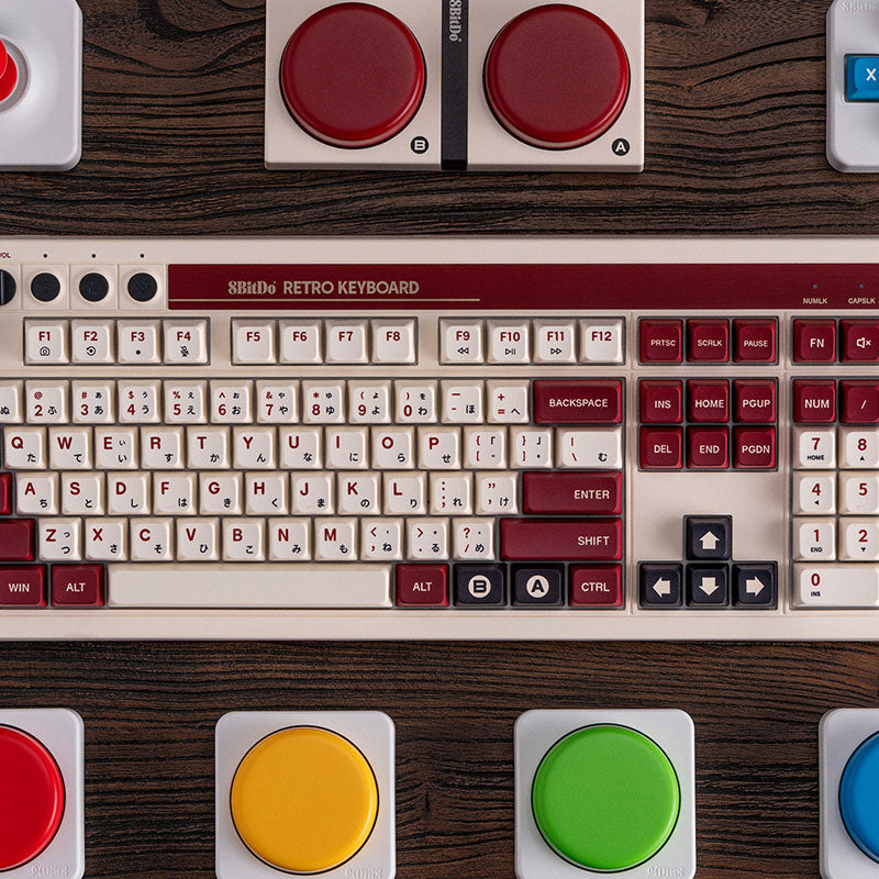 8BitDo Retro 108 Mechanical Keyboard - Mechanical Key Edition with Retro-Inspired Styling