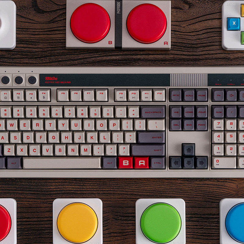 8BitDo Retro 108 Mechanical Keyboard - Mechanical Key Edition with Retro-Inspired Styling