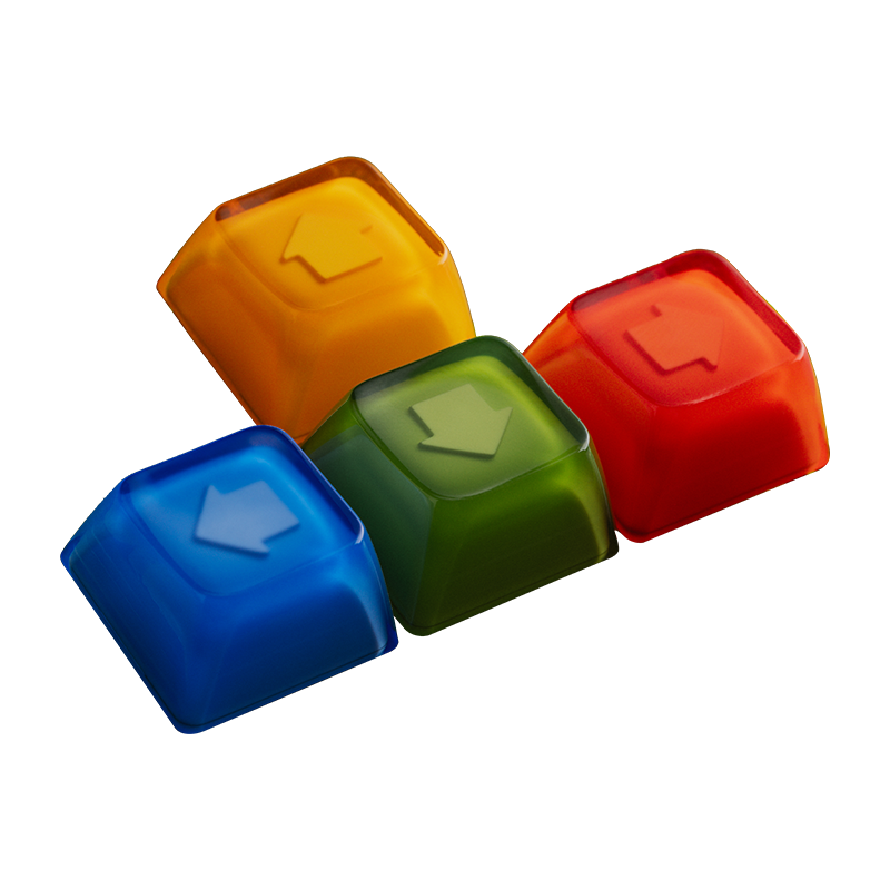 8BitDo Double-Layered Crystal Arrow Keycaps - Mechanical Keyboard Customization Keycap Set