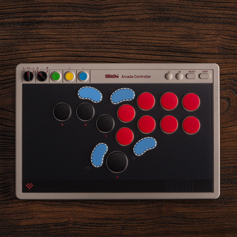 8BitDo Arcade Controller - Arcade Controller Design with Customizable Inputs