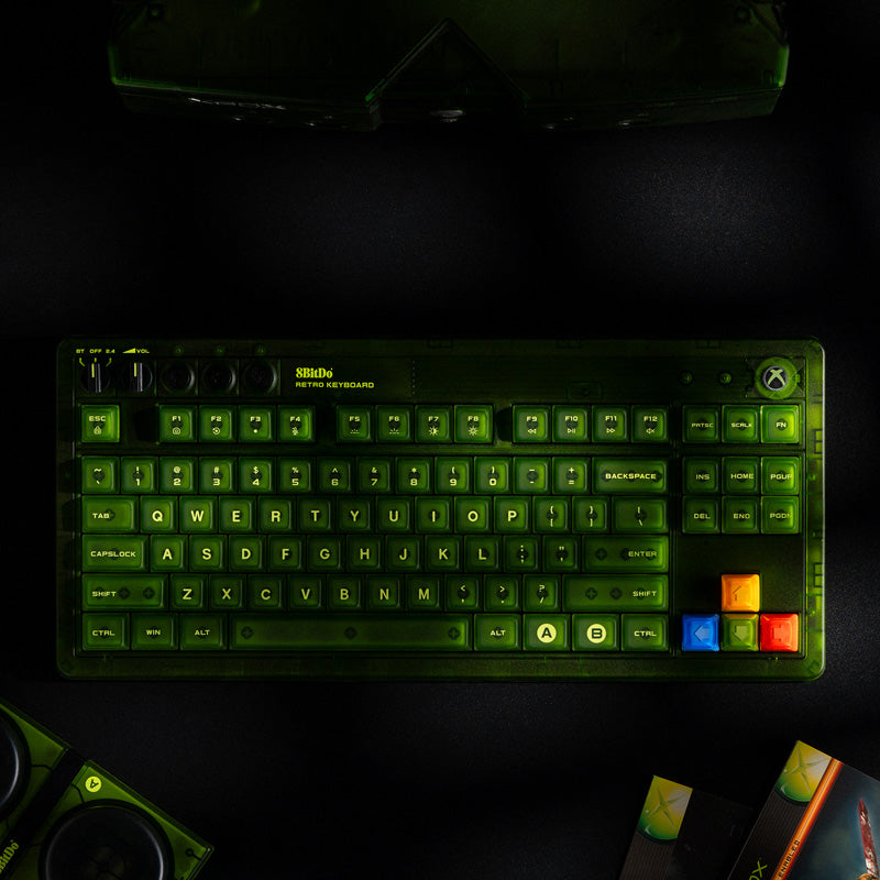 8BitDo Retro 87 Mechanical Keyboard - Xbox Edition - Mechanical Key Edition with Retro-Inspired Styling