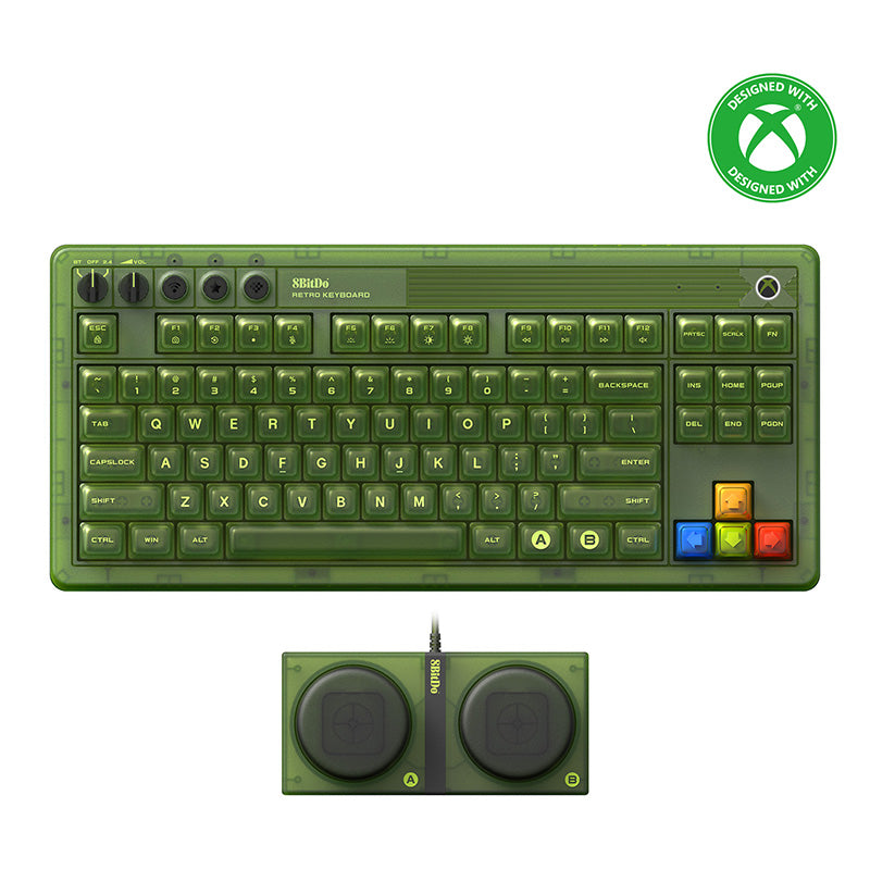 8BitDo Retro 87 Mechanical Keyboard - Xbox Edition - Mechanical Key Edition with Retro-Inspired Styling