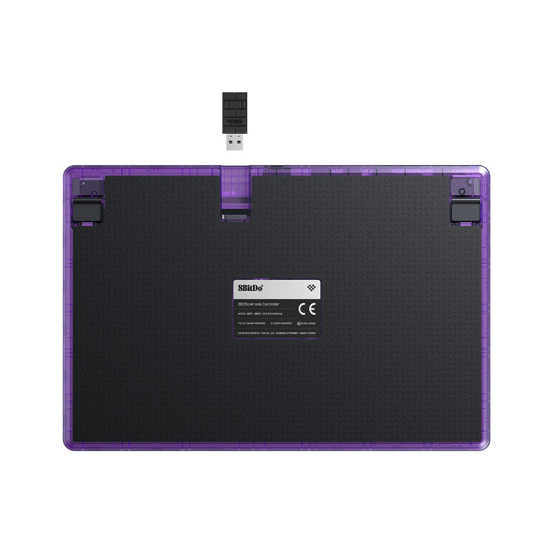 8BitDo Arcade Controller - Transparent Purple Signature Edition - Arcade Controller Design with Customizable Inputs