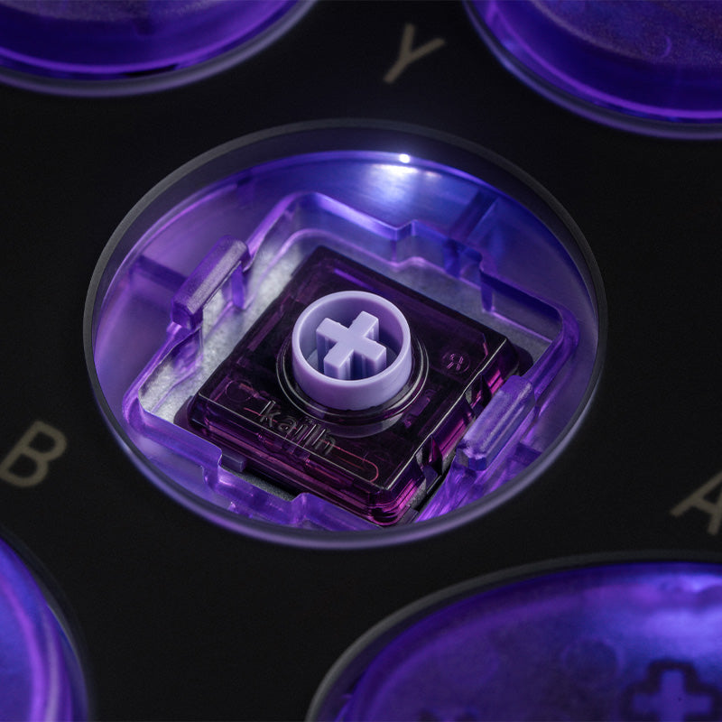 8BitDo Arcade Controller - Transparent Purple Signature Edition - Arcade Controller Design with Customizable Inputs