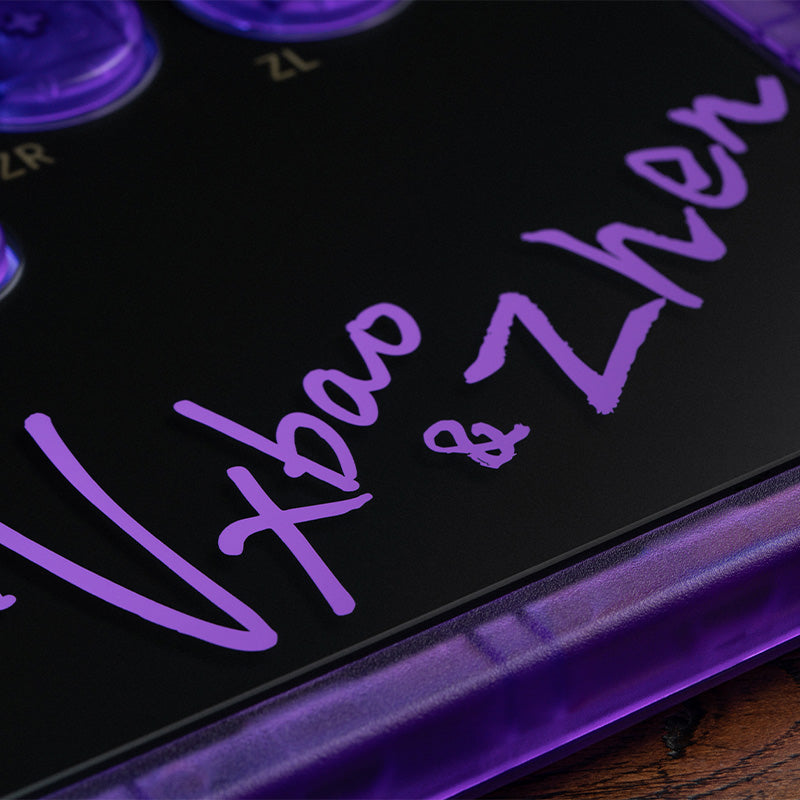 8BitDo Arcade Controller - Transparent Purple Signature Edition - Arcade Controller Design with Customizable Inputs